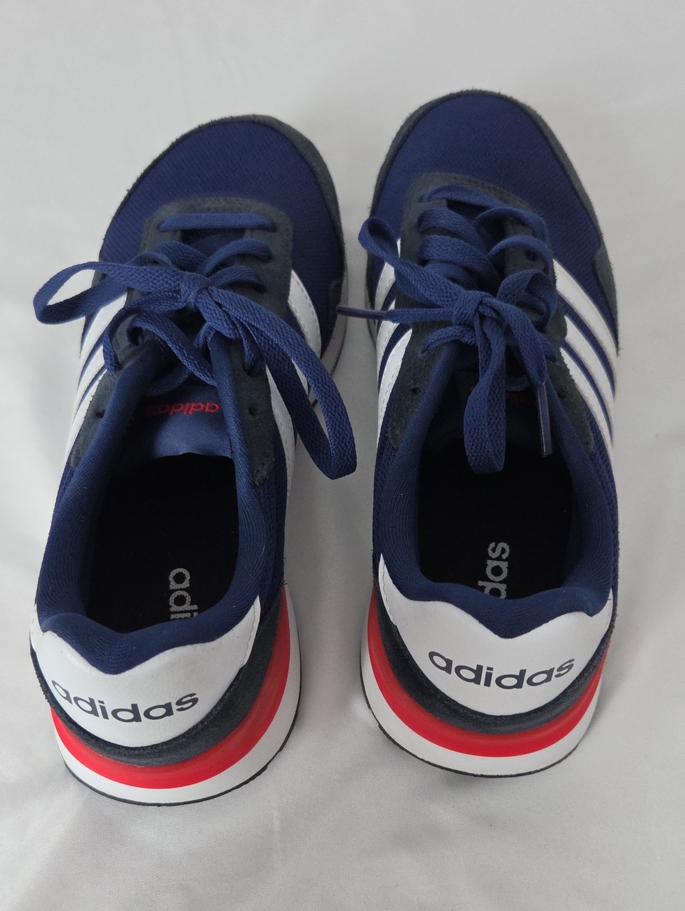 adidas Navy White Red Retro Running Sneakers